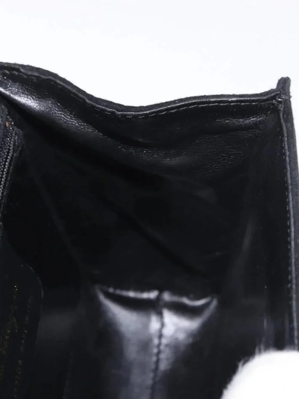 Salvatore Ferragamo Vara Ribbon Hand Bag Suede 2way Black Gold Auth BA13469